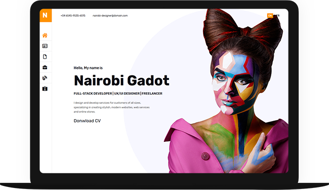 Nairo – Bootstrap 4 Personal Portfolio - 2