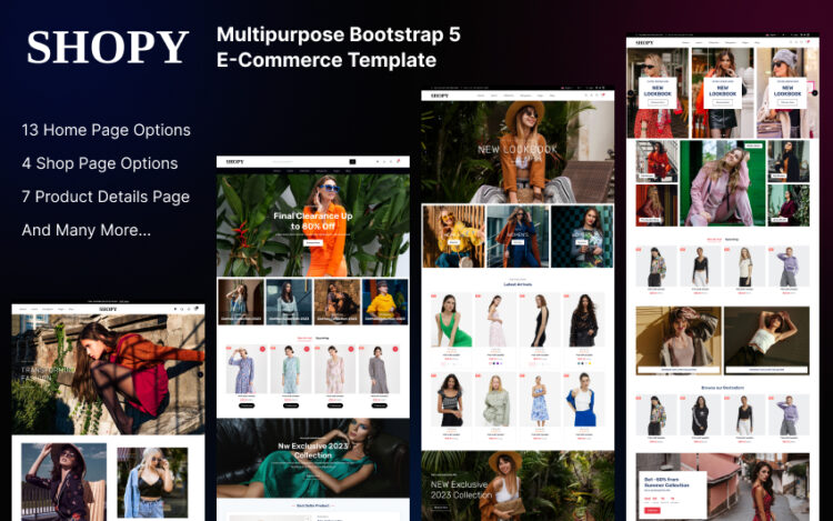 Shopy multipurpose bootstrap 5 ecommerce templates