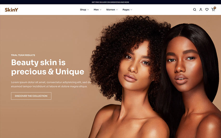 Skiny – Beauty & Cosmetics eCommerce Bootstrap 5 Template