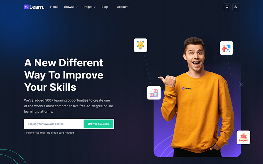 eLearn – Bootstrap 5 Online Courses Template