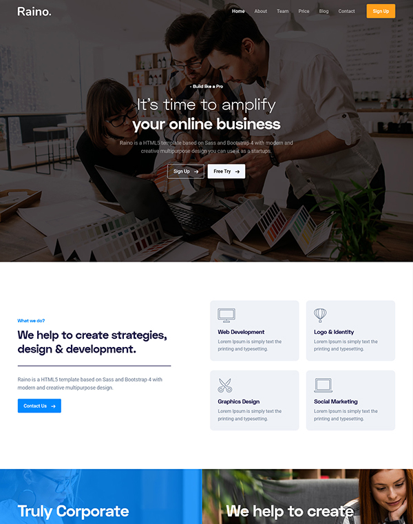 Raino - Multipurpose Responsive Template
