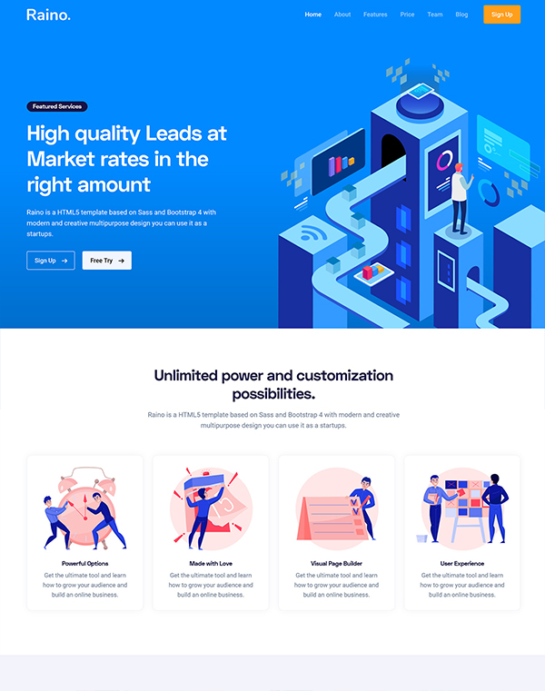 Raino - Multipurpose Responsive Template