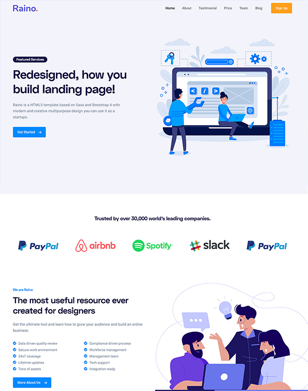 Raino - Multipurpose Responsive Template