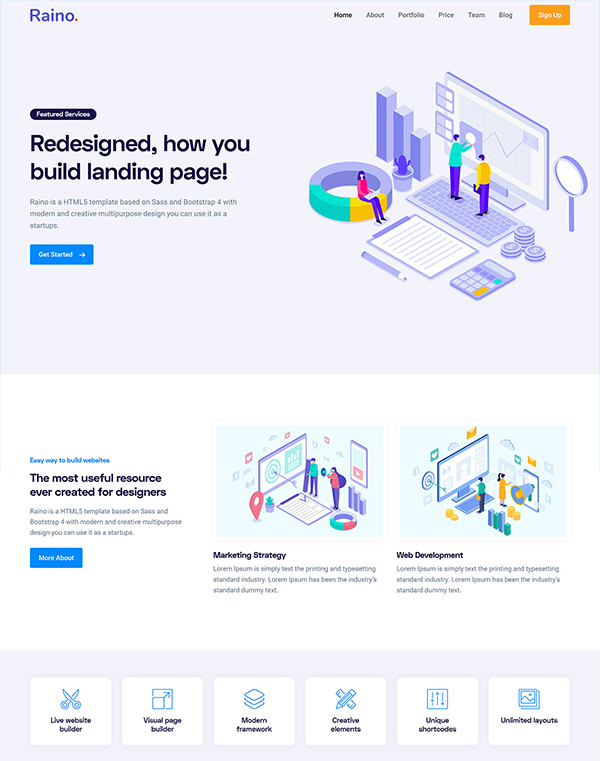 Raino - Multipurpose Responsive Template