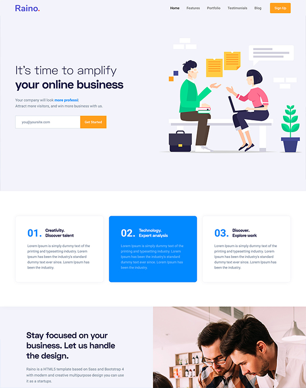 Raino - Multipurpose Responsive Template
